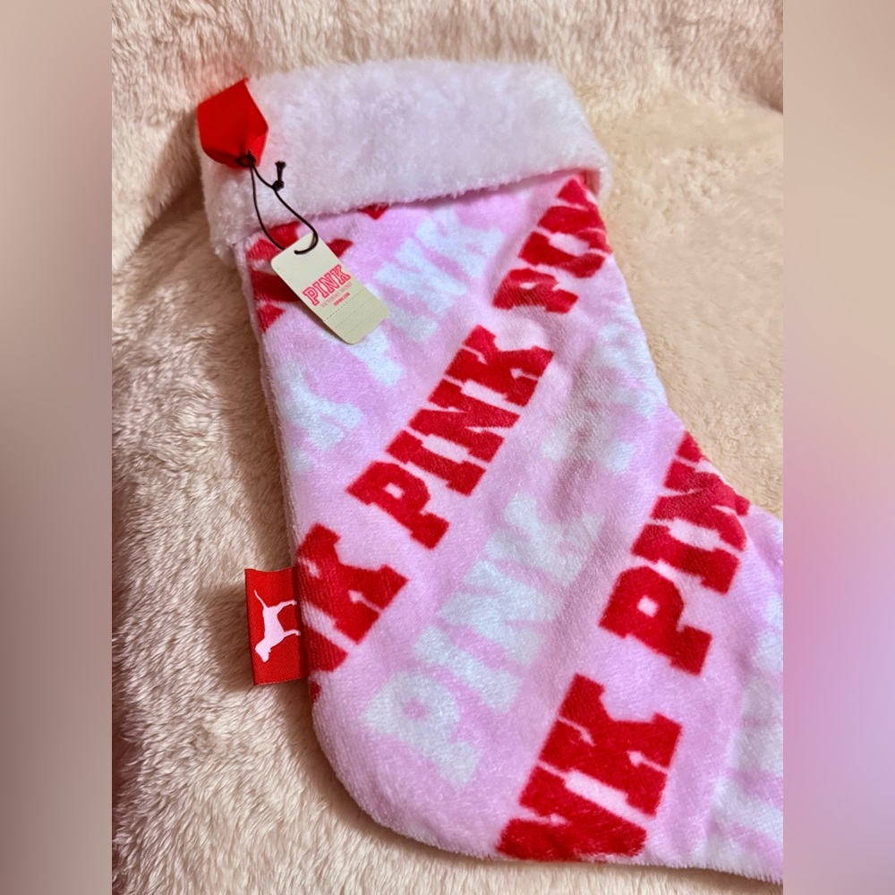 Victoria's Secret Pink and Red Stocking - Picture 3 of 4